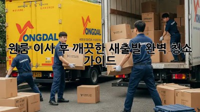 원룸 이사 후 깨끗한 새출발! 완벽 청소 가이드
